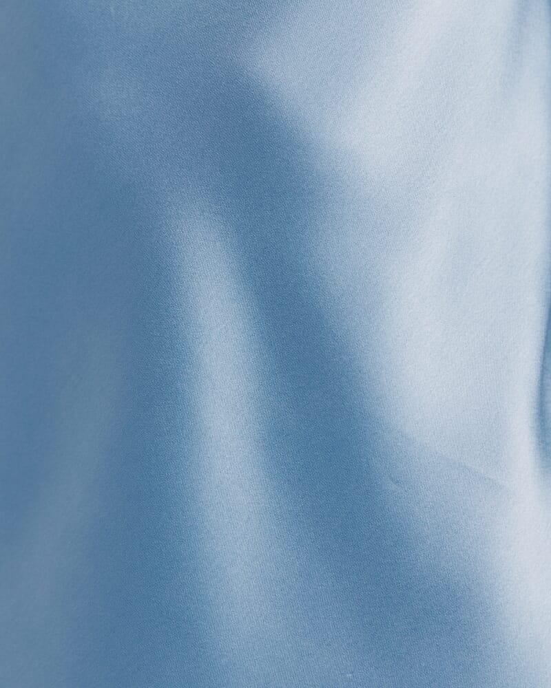 Sallee Satin Cowl Neck Top in BLUE AZURE