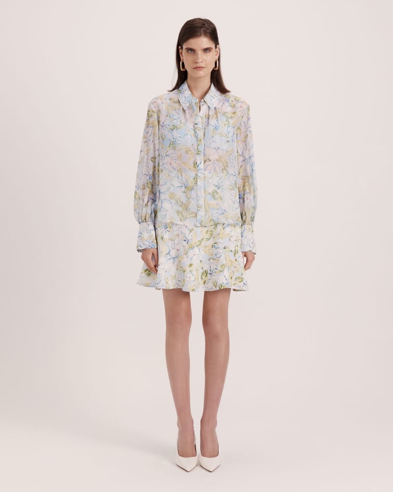 Florentine Silk Chiffon Shirt in MULTI