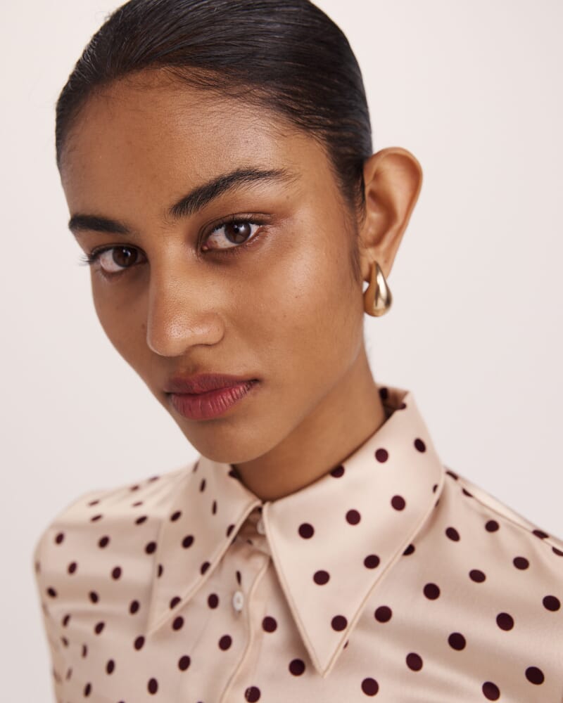 Tilda Spot Shirt in RED MULTI