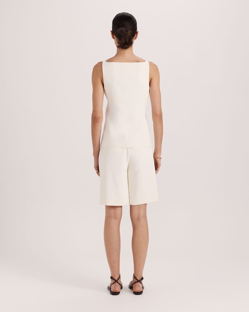 Dharma Cut Away Vest in MILK