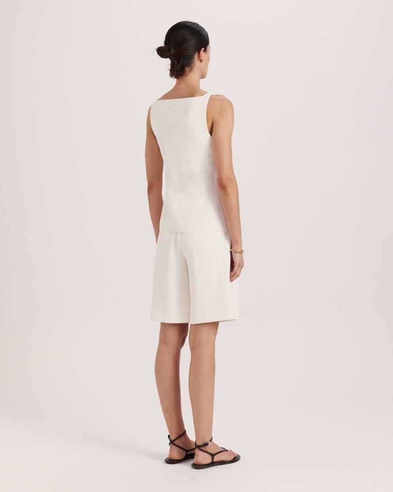 Dharma Cut Away Vest in MILK