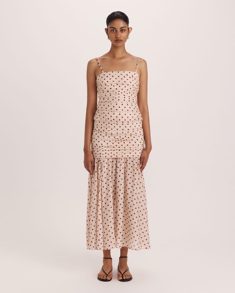 Tilda Silk Cotton Rouched Top in MULTI