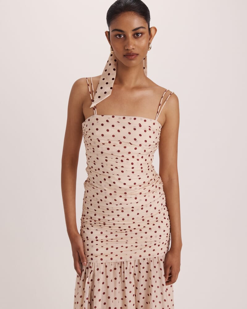 Tilda Silk Cotton Rouched Top in MULTI