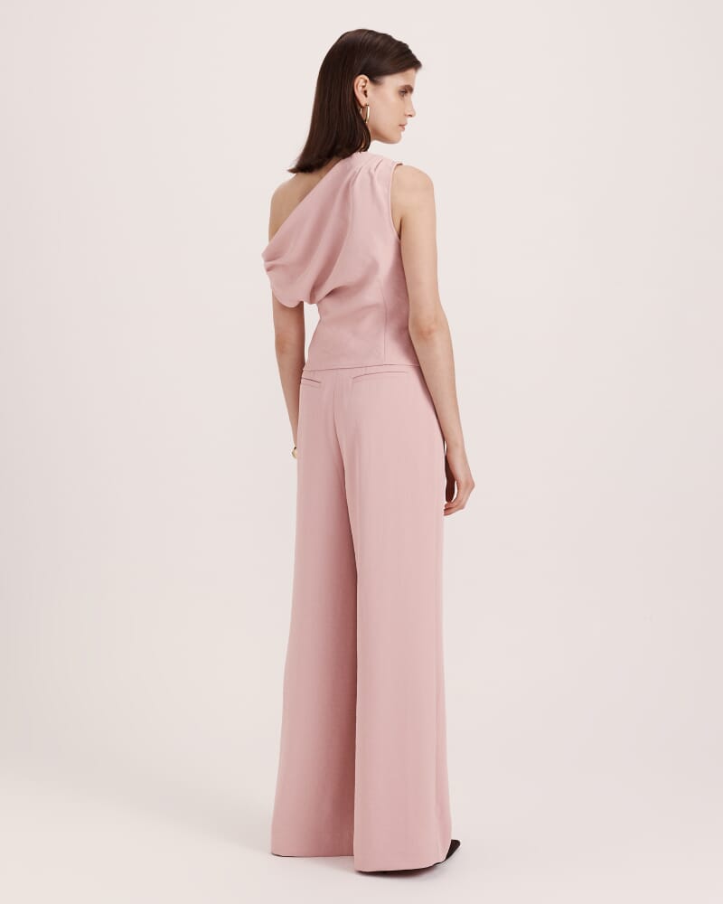 Dharma Off Shoulder Drape Top in ROSE