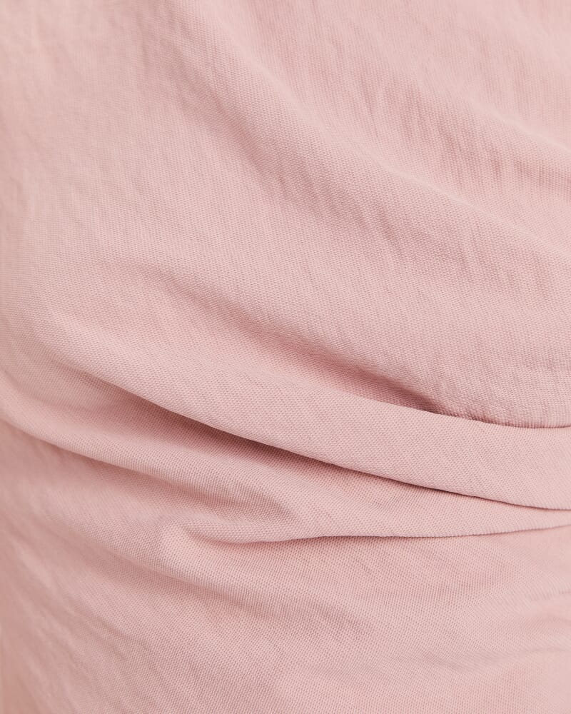 Dharma Off Shoulder Drape Top in ROSE