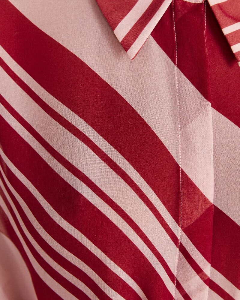 La Belle Silk Long Sleeve Blouse in MULTI