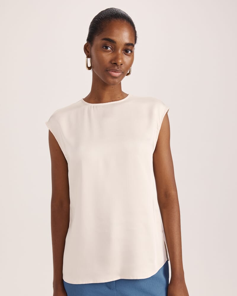 Harper Shell Top in MILK