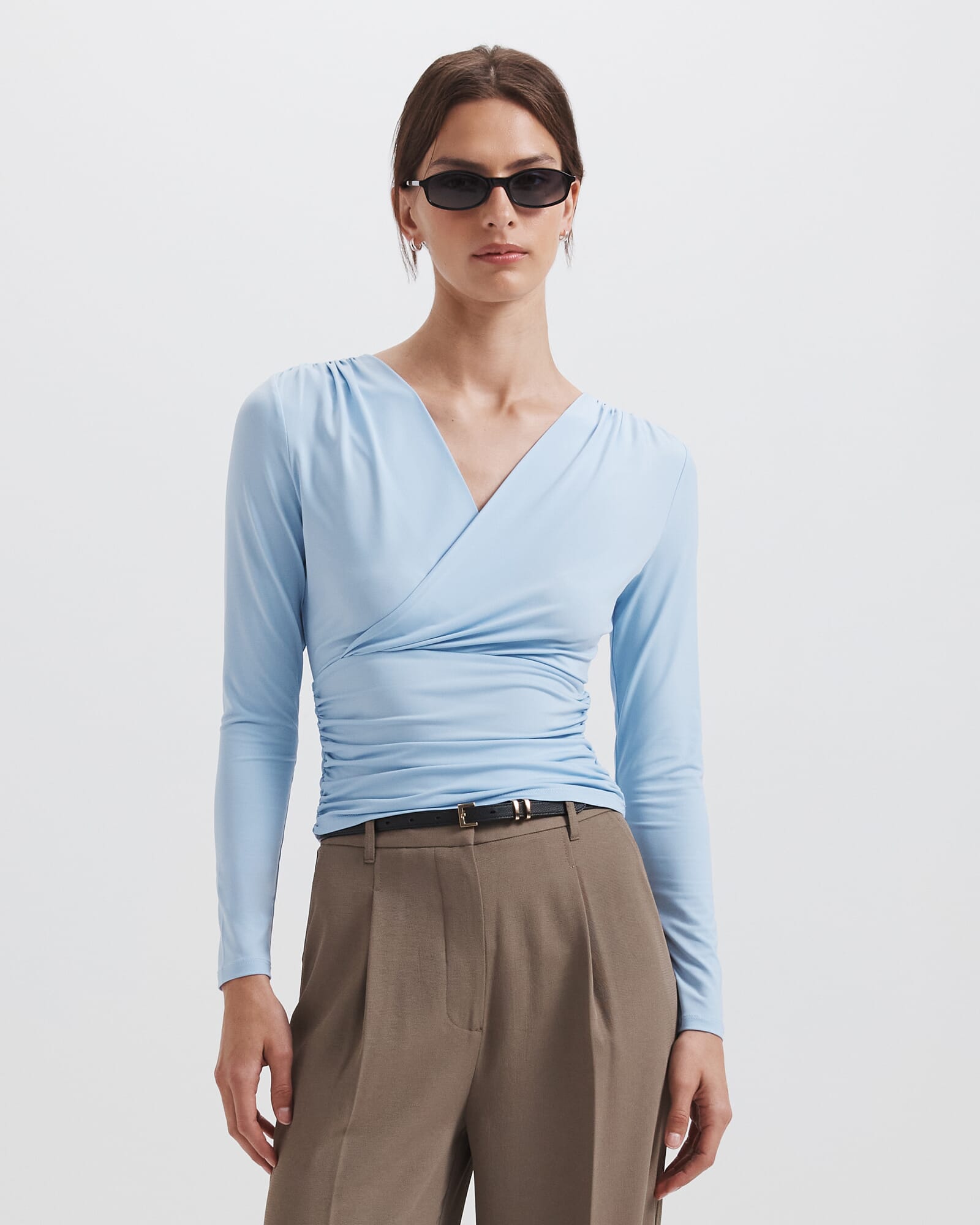 Serafina Wrap Long Sleeve Top