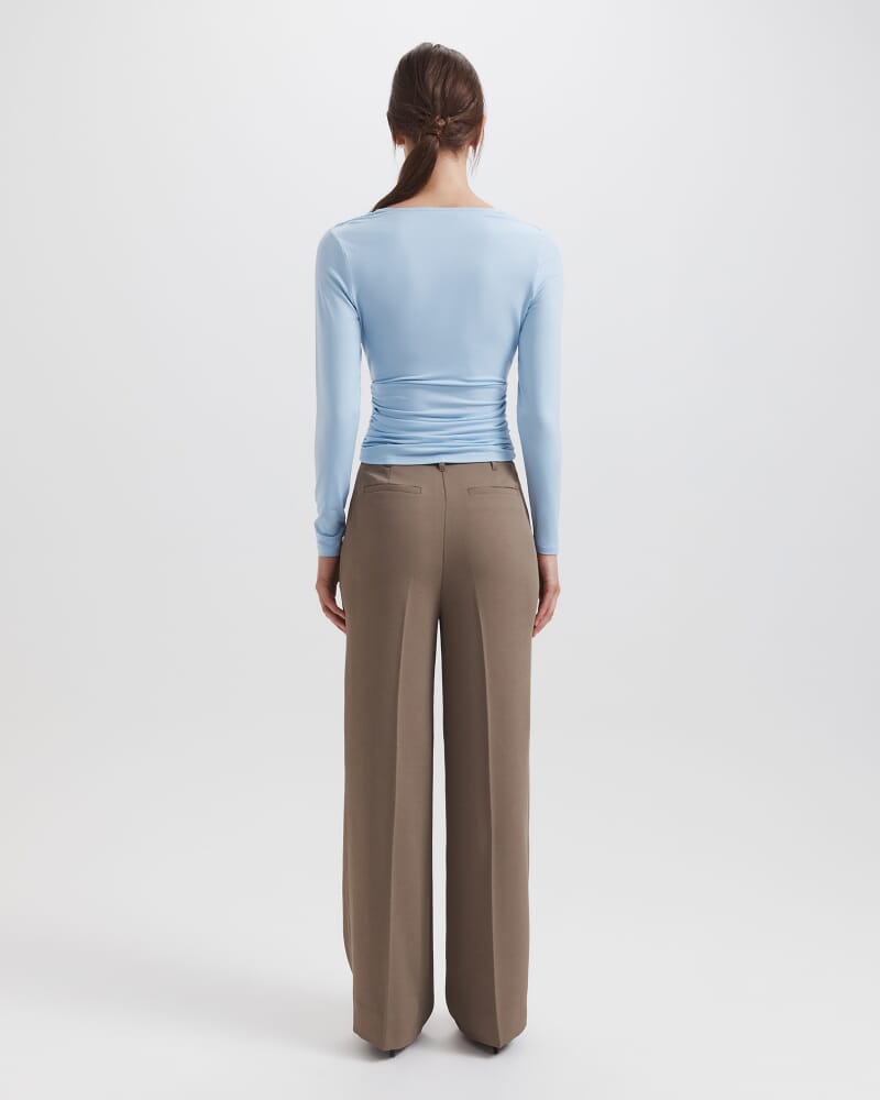 Serafina Wrap Long Sleeve Top in WISTERIA