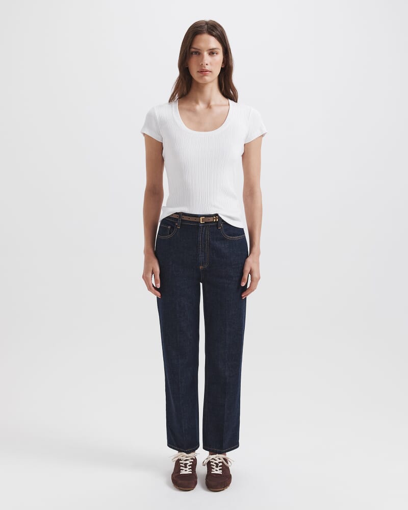 Sabine Short Sleeve Tee in WHITE