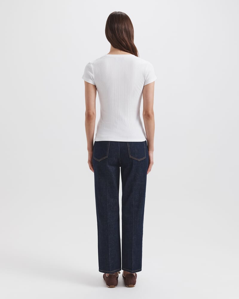 Sabine Short Sleeve Tee in WHITE
