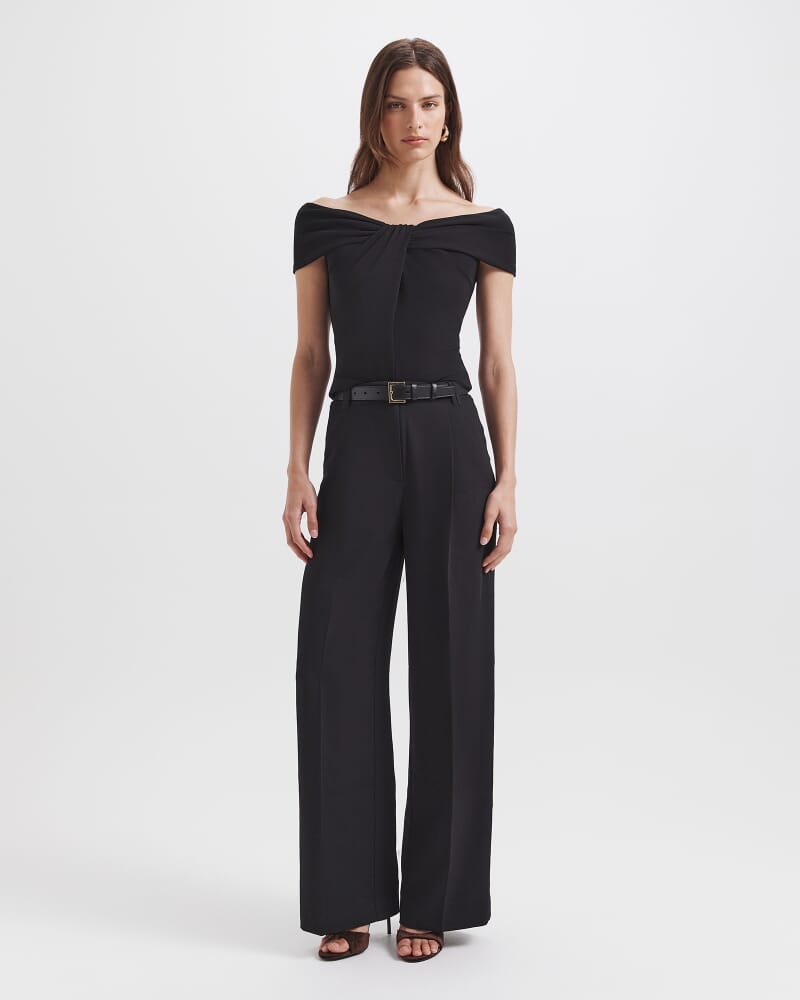 Jade Off Shoulder Top in BLACK