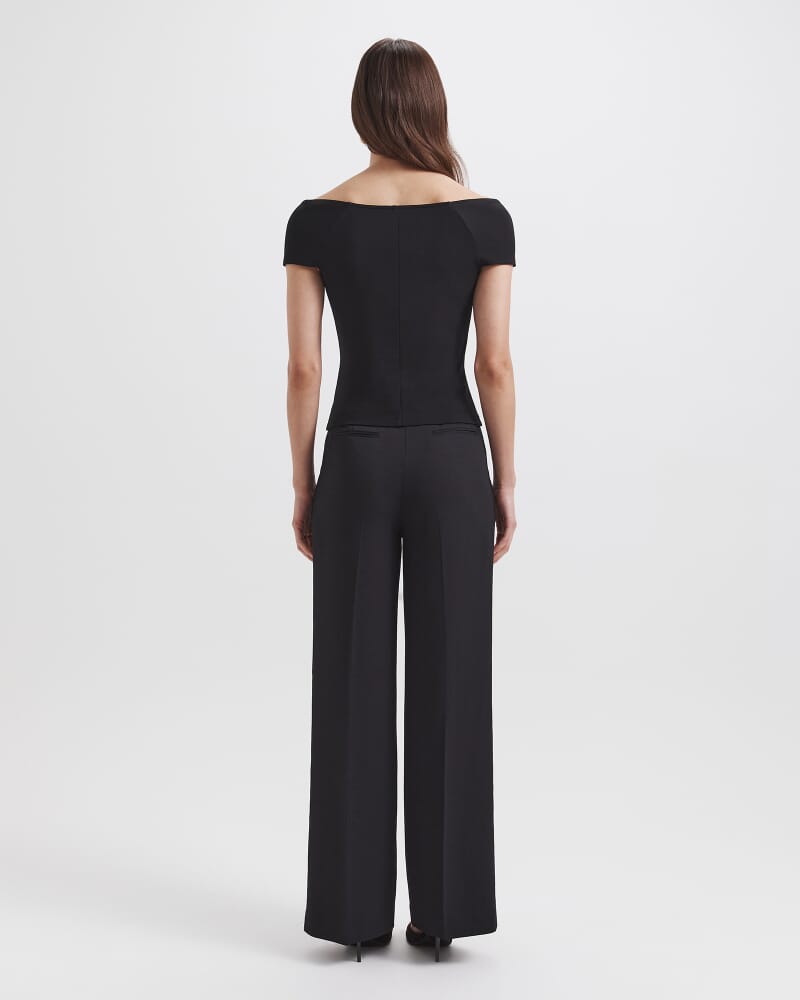 Jade Off Shoulder Top in BLACK