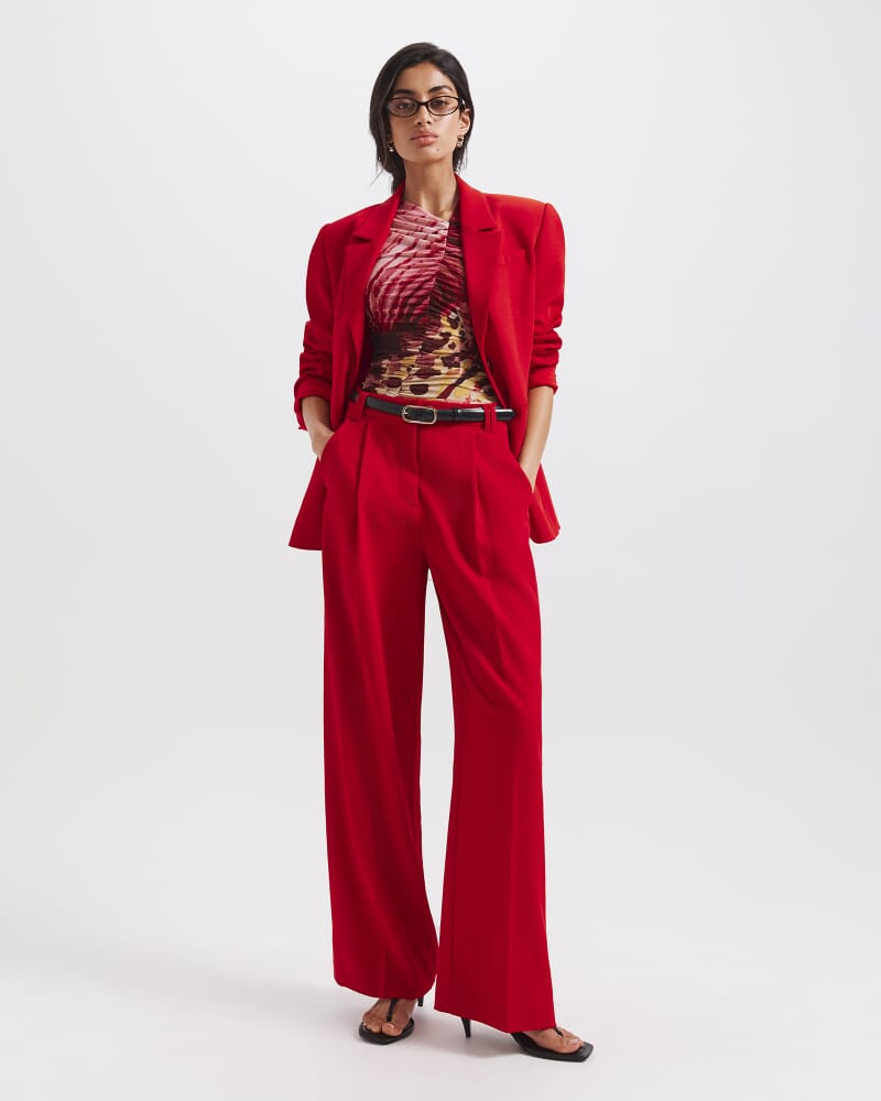 Cymbelle Rouched Mesh Top in MULTI