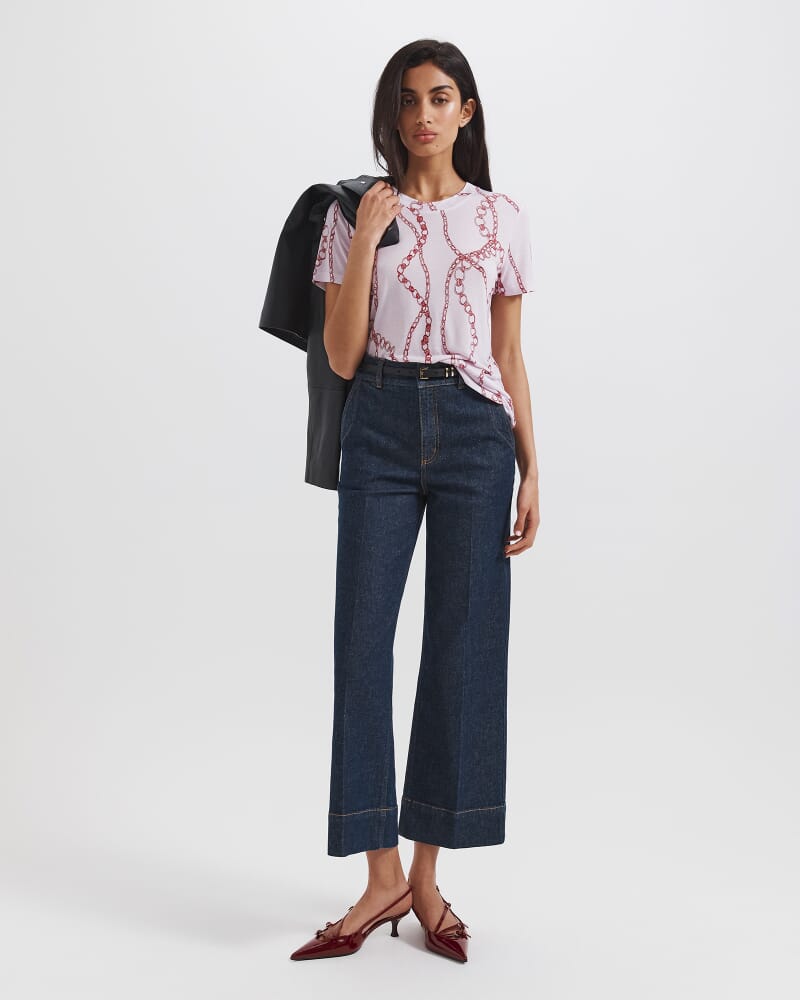 Chain Aida Tee in PINK MULTI