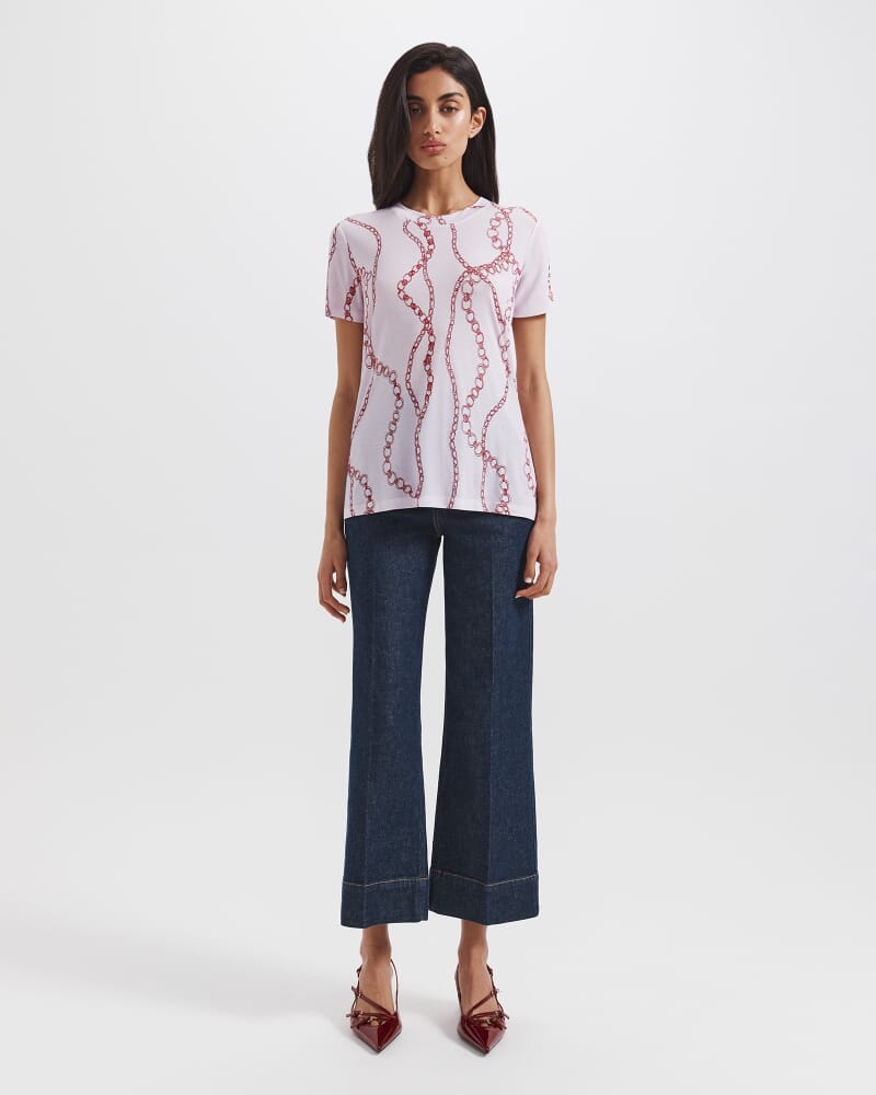 Chain Aida Tee in PINK MULTI
