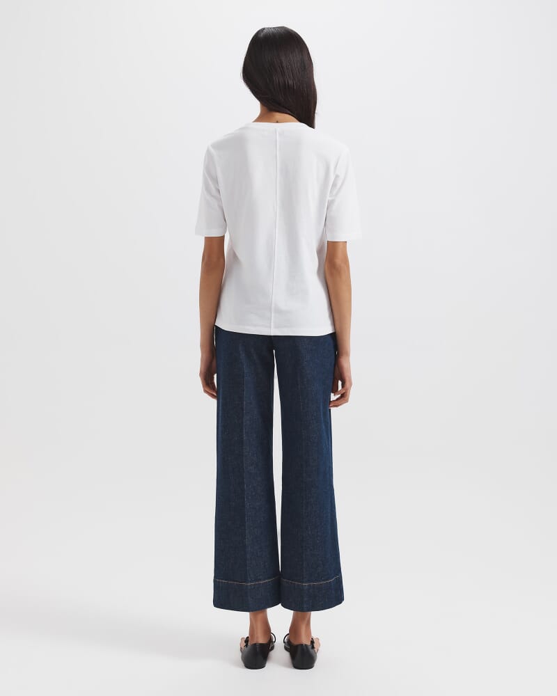 Blair Crew Neck Tee in WHITE
