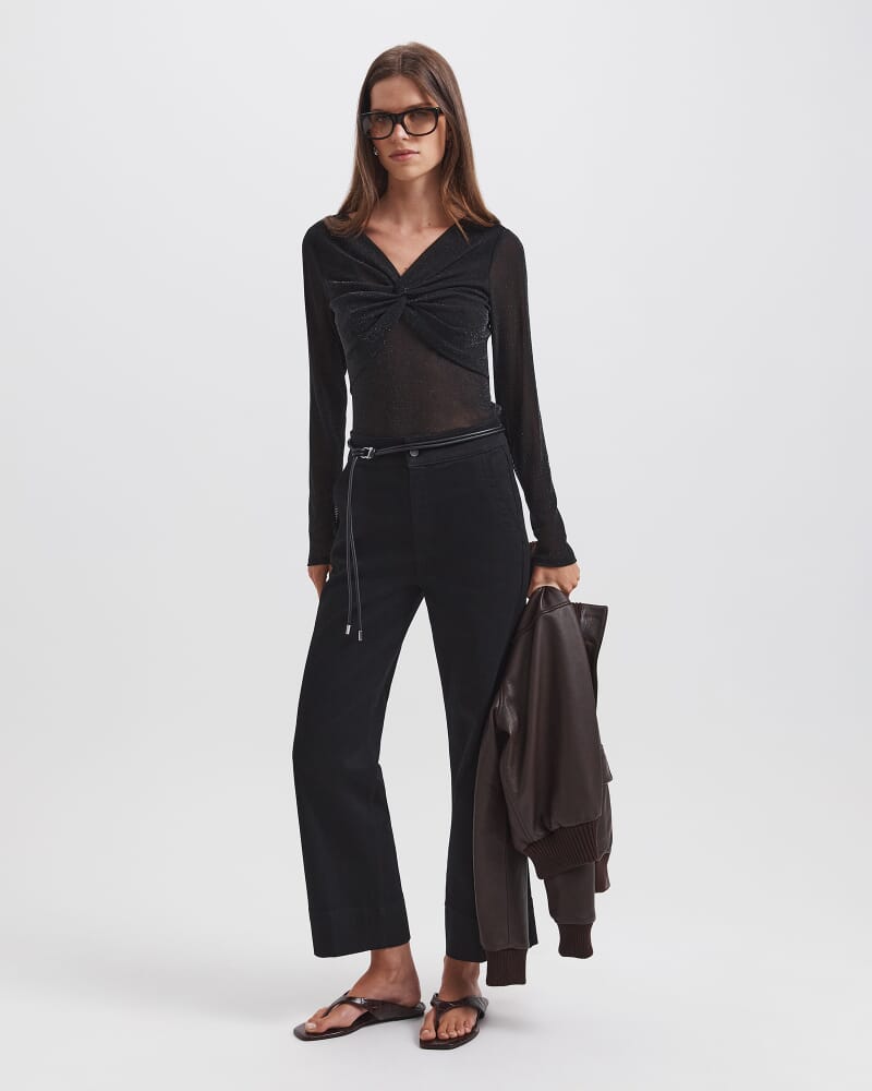 Giana Long Sleeve Top in BLACK