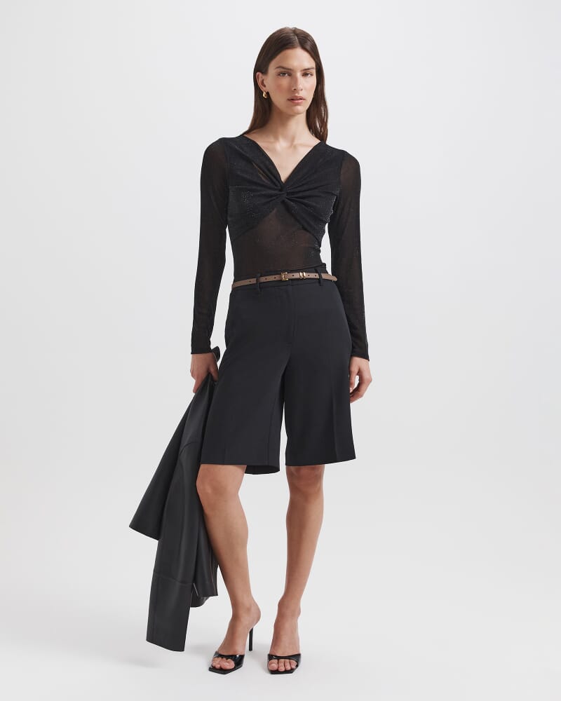 Giana Long Sleeve Top in BLACK