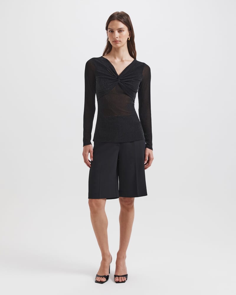 Giana Long Sleeve Top in BLACK