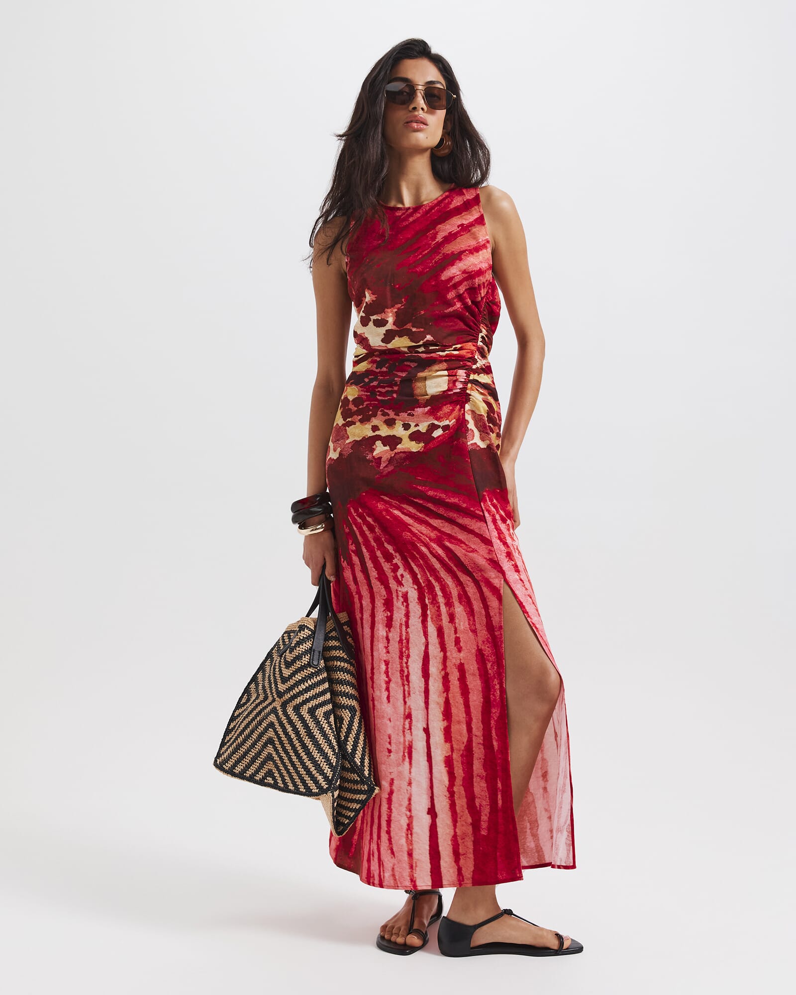 Cymbelle Rouched Midi Dress