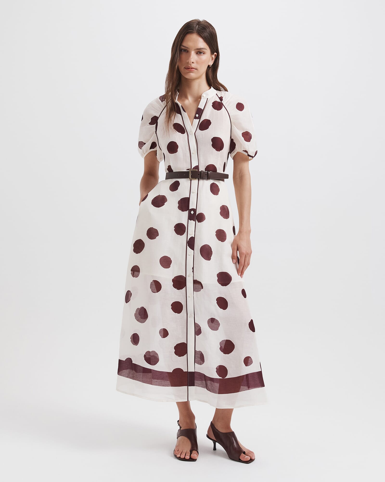 Dolcetto Silk Linen Midi Dress