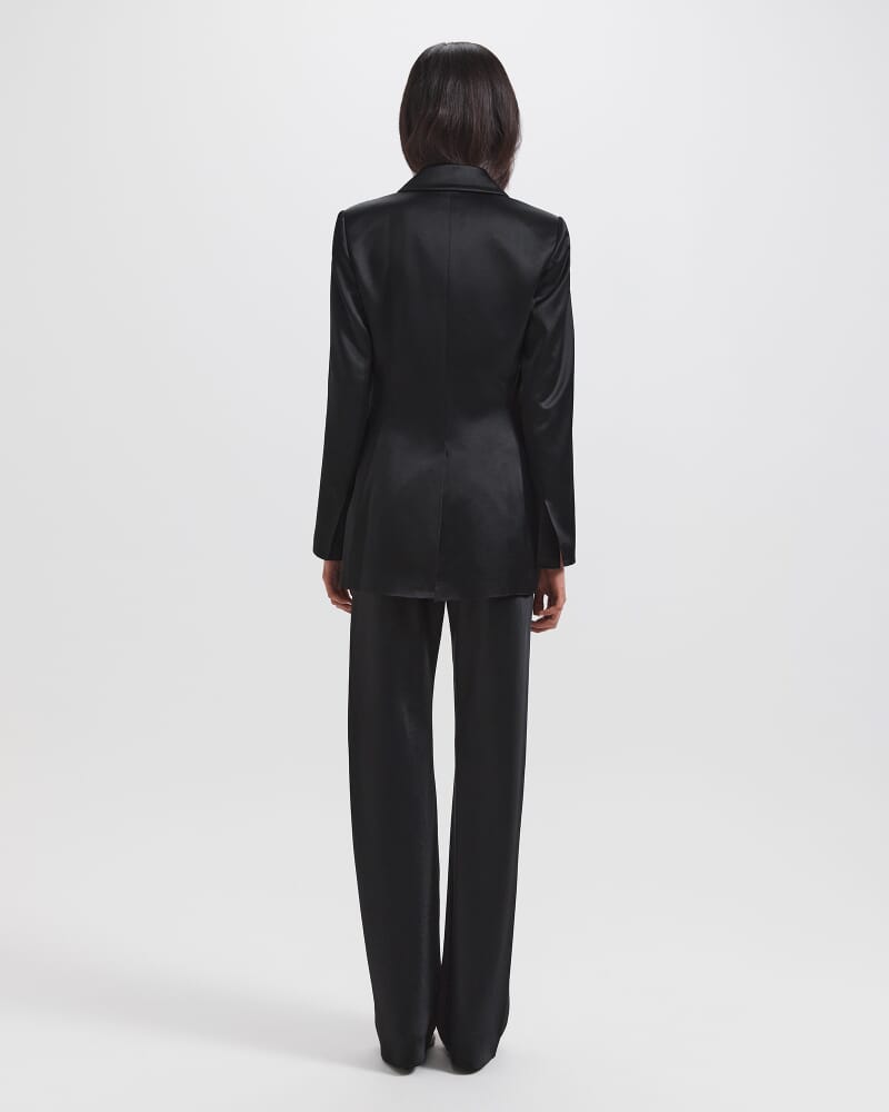 Sallee Longline Blazer in BLACK