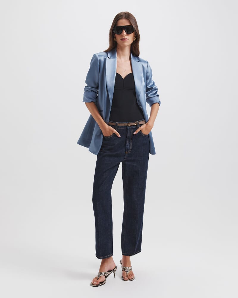 Sallee Longline Blazer in MOONLIGHT
