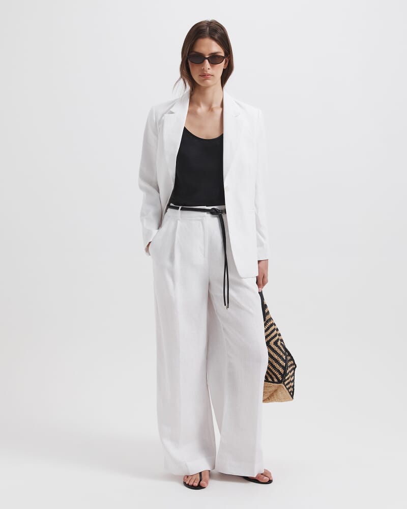 Lila Linen Jacket in WHITE