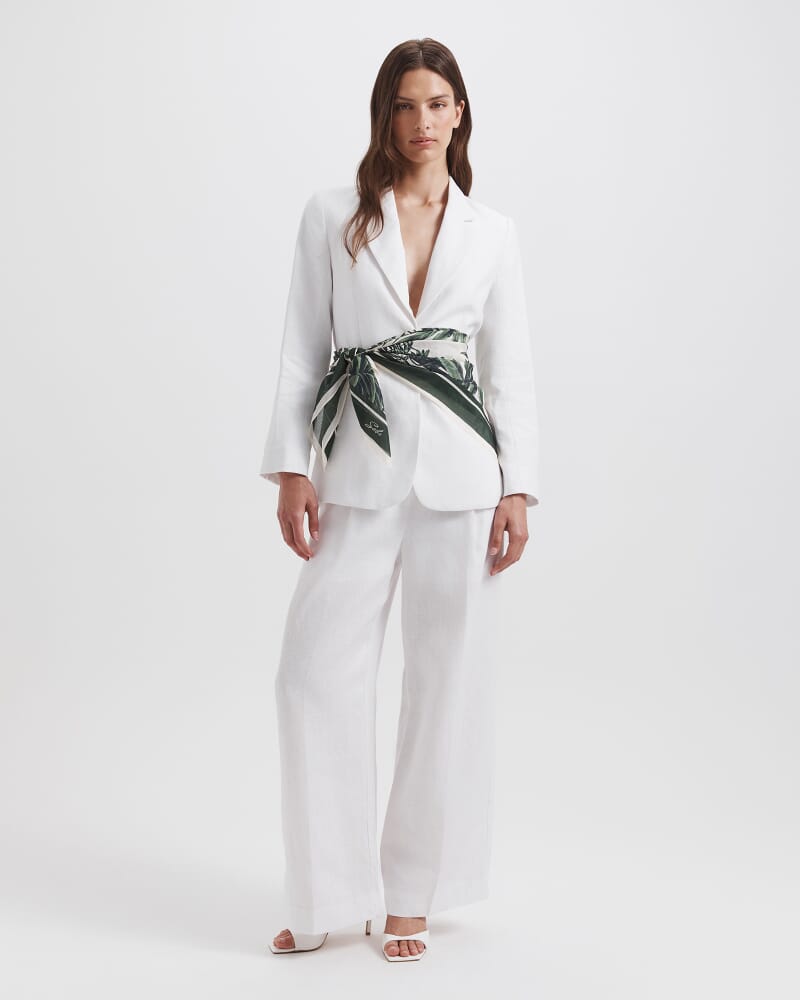 Lila Linen Jacket in WHITE