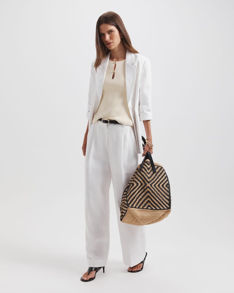 Lila Linen Jacket in WHITE