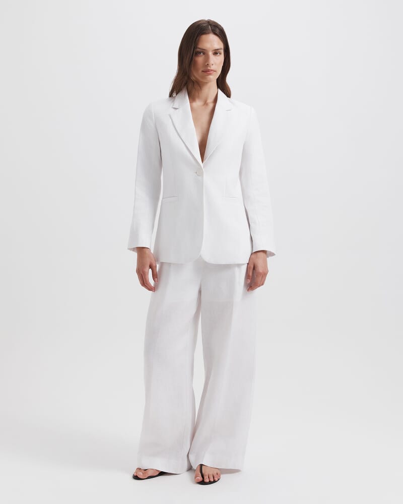 Lila Linen Jacket in WHITE