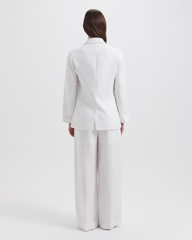 Lila Linen Jacket in WHITE