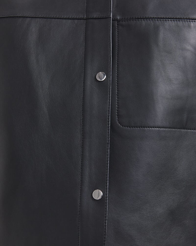 Romy Leather Jacket in BLACK