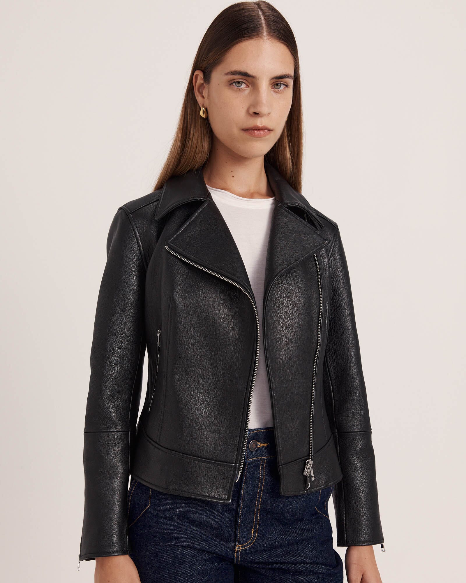 Selina Leather Biker Jacket