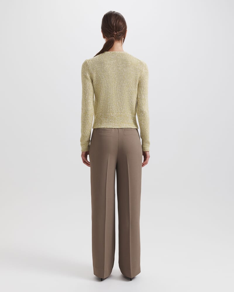 Edith Tape Yarn Cardigan in CITRUS