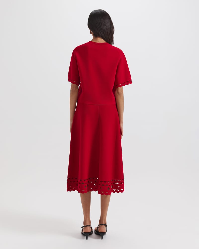 Mia Milano Cut Out Top in CRIMSON