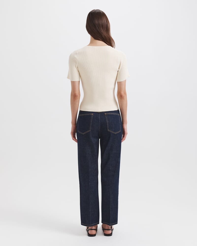 Vicky Keyhole Rib Knit in BUTTERCUP