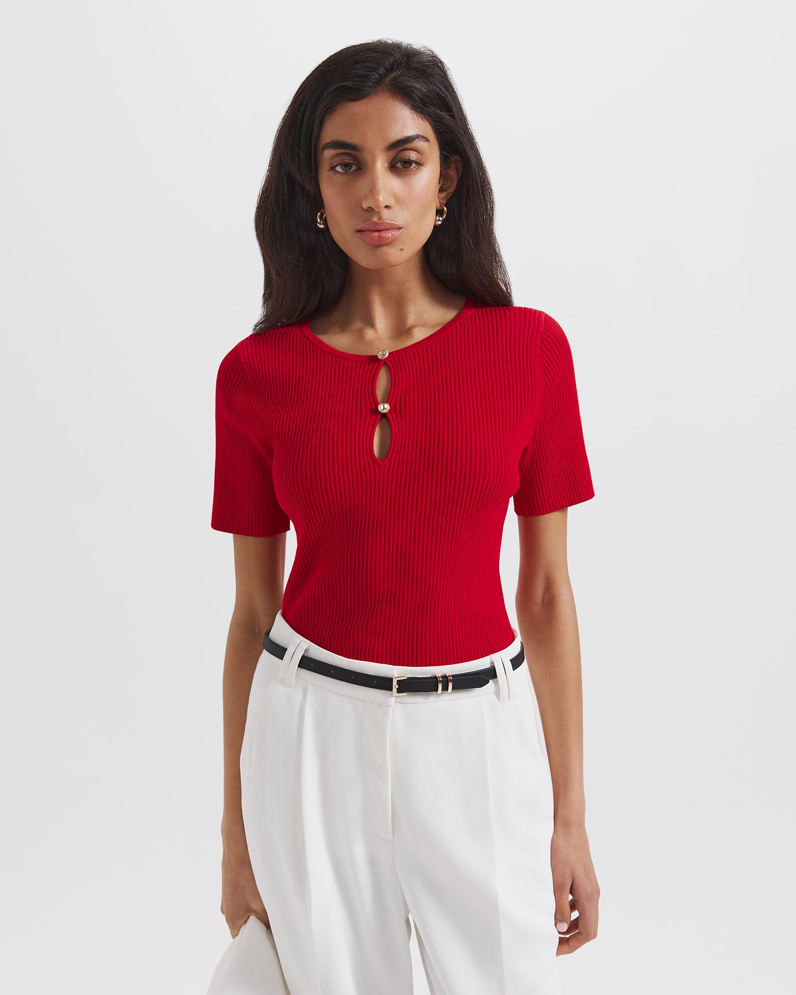 Vicky Keyhole Rib Knit
