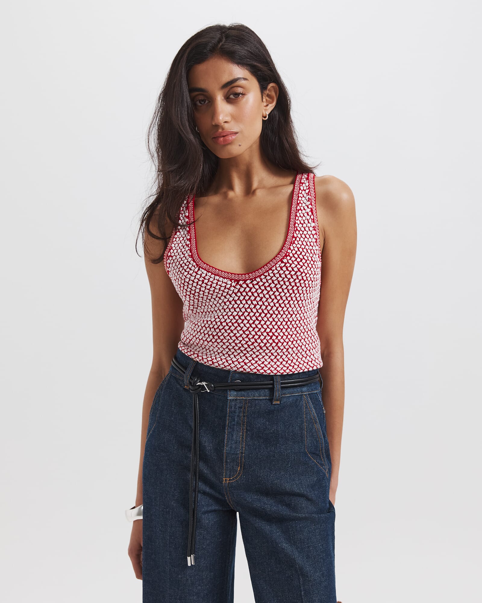 Dalia Woven Knit Tank
