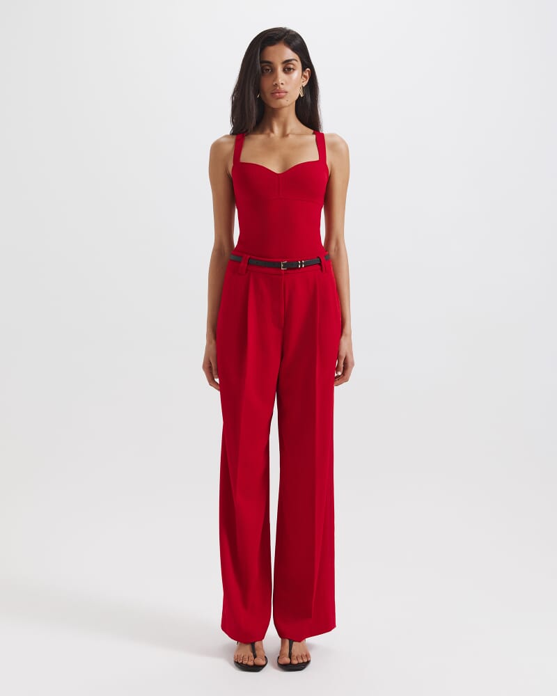 Mia Milano Bodysuit in CRIMSON