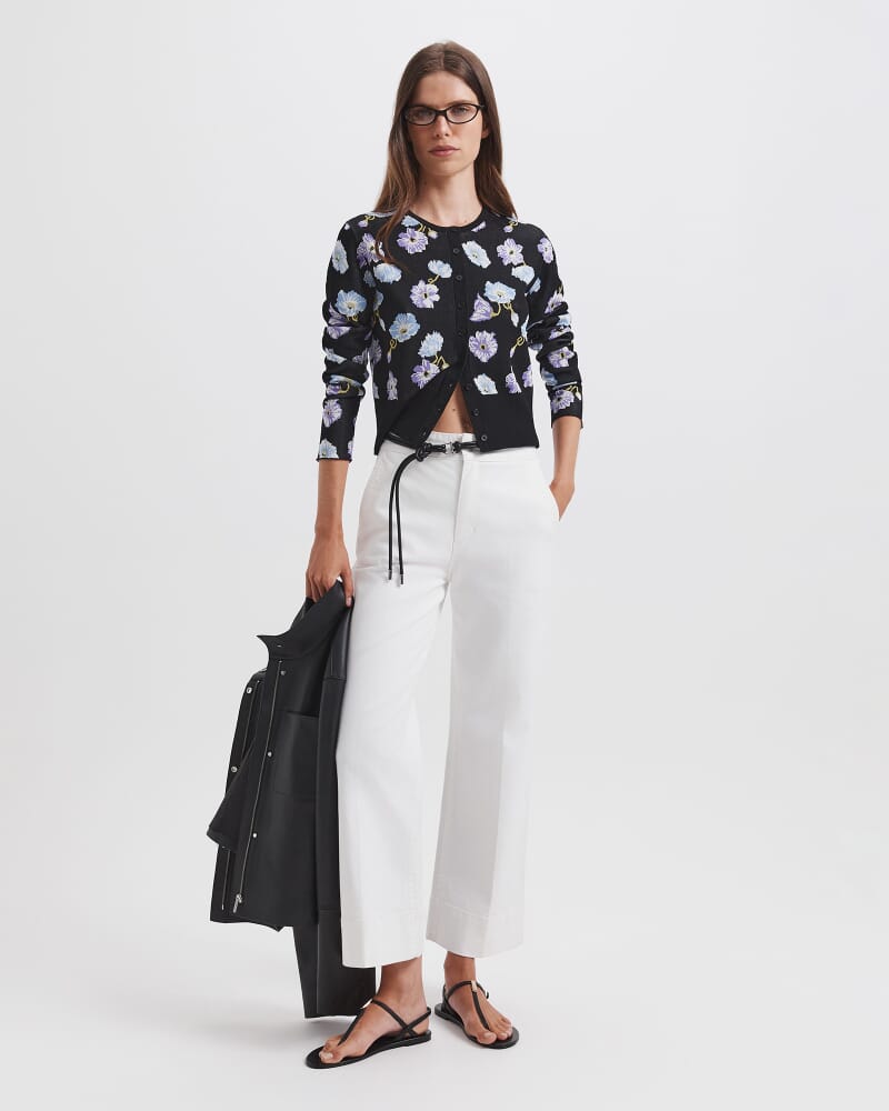 Jardin Jacquard Cardigan in BLACK MULTI