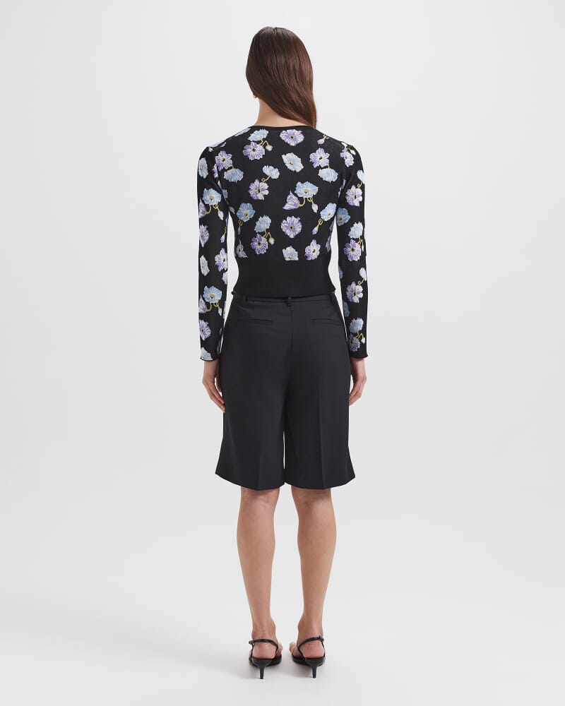 Jardin Jacquard Cardigan in BLACK MULTI