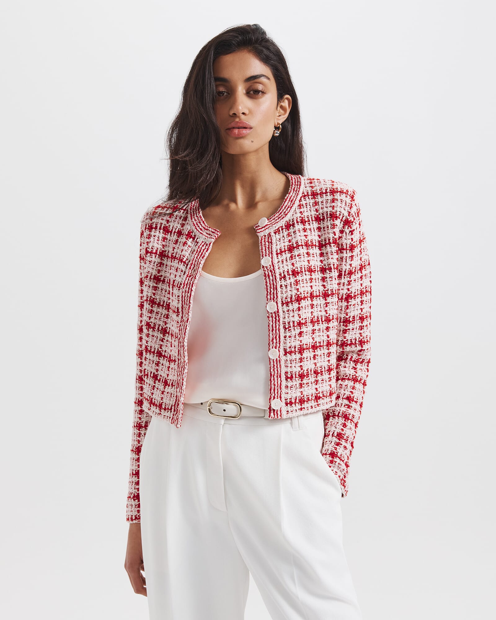 Camelia Jacquard Cardigan