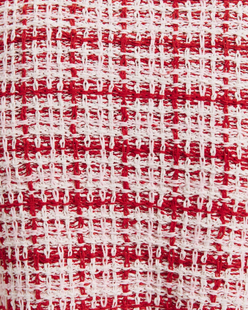 Camelia Jacquard Cardigan in RED MULTI
