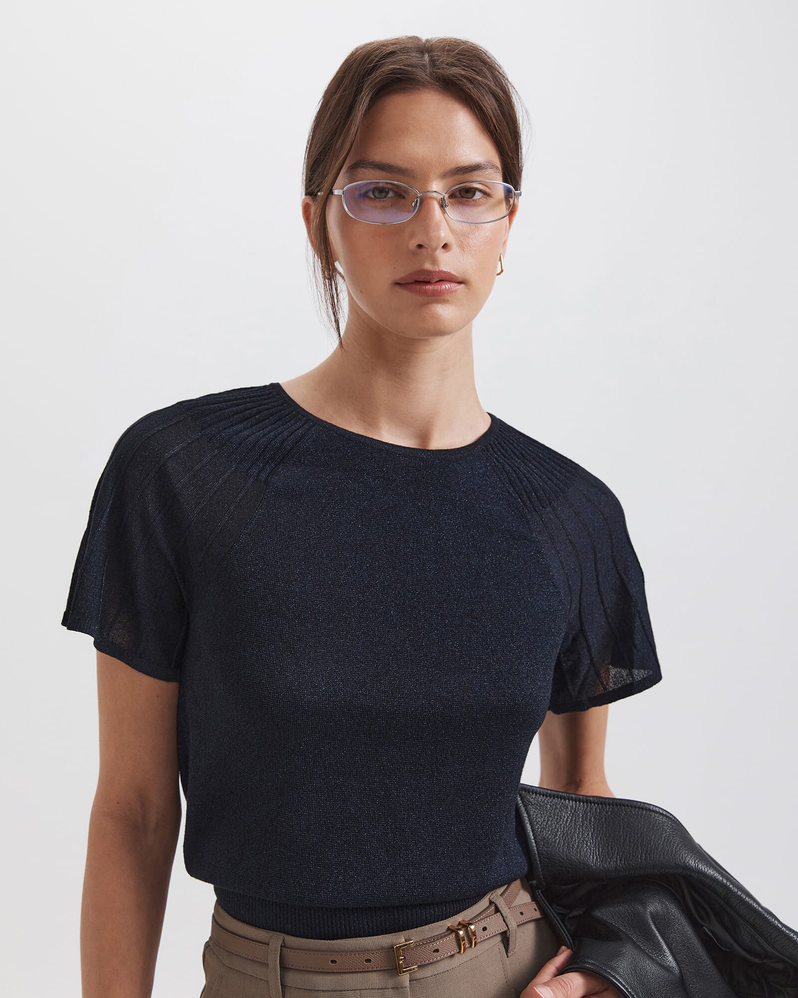 Mariya Sparkling Knit Top