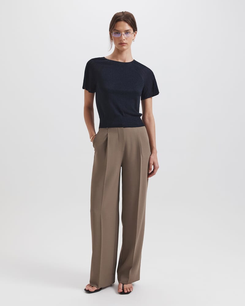 Mariya Sparkling Knit Top in MIDNIGHT