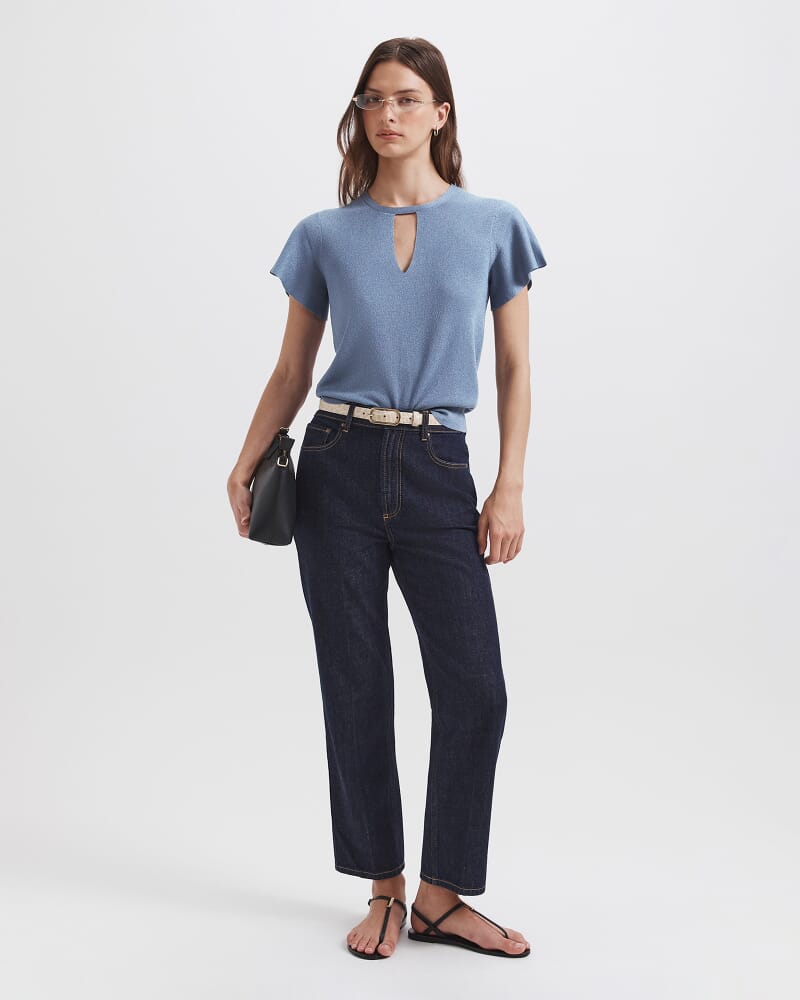 Mariya Sparkling Knit Top in MOONLIGHT