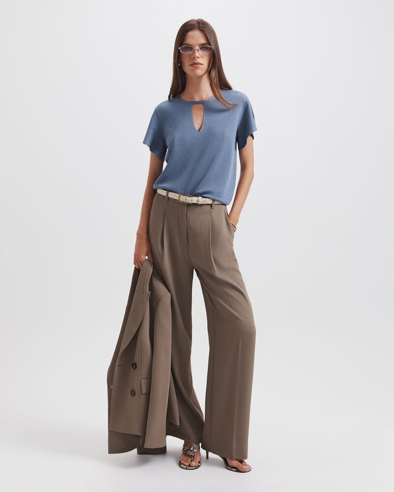 Mariya Sparkling Knit Top in MOONLIGHT