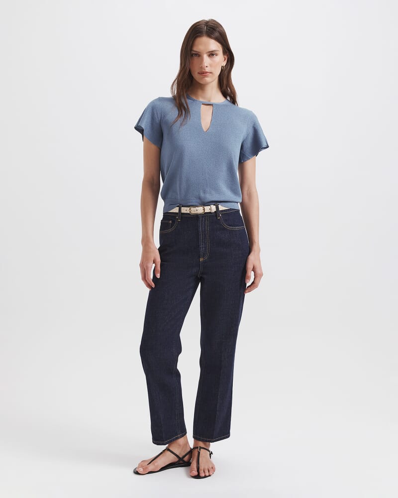 Mariya Sparkling Knit Top in MOONLIGHT